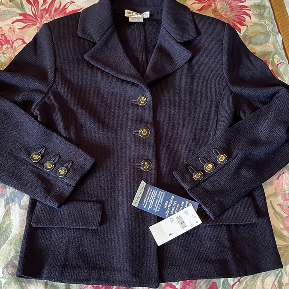 AUSTIN REED Size 8 Santana Knit Feel
Career Navy Blue Military Naval $189 NEW - Picture 6 of 16
